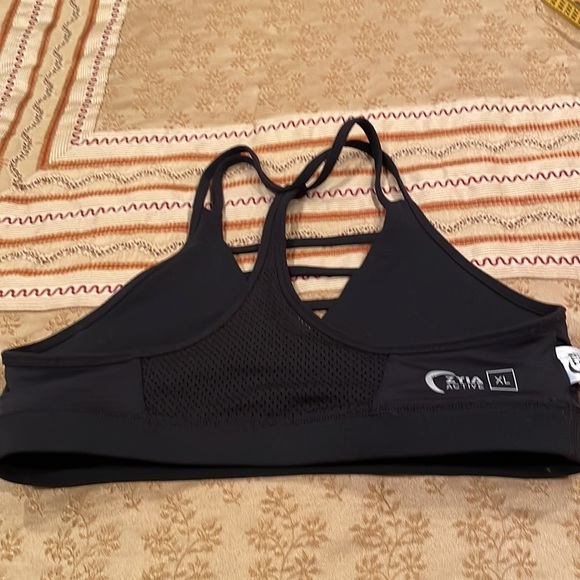 ZYIA Active sports bra, black, nylon/spandex blend, washable, XL - Picture 6 of 9